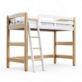 Lofted wooden bed frame with ladder and guardrails for children 200 x 100 x 150cm