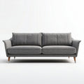 Fabric sofa with wooden legs in gray 180 x 85 x 75cm for living room